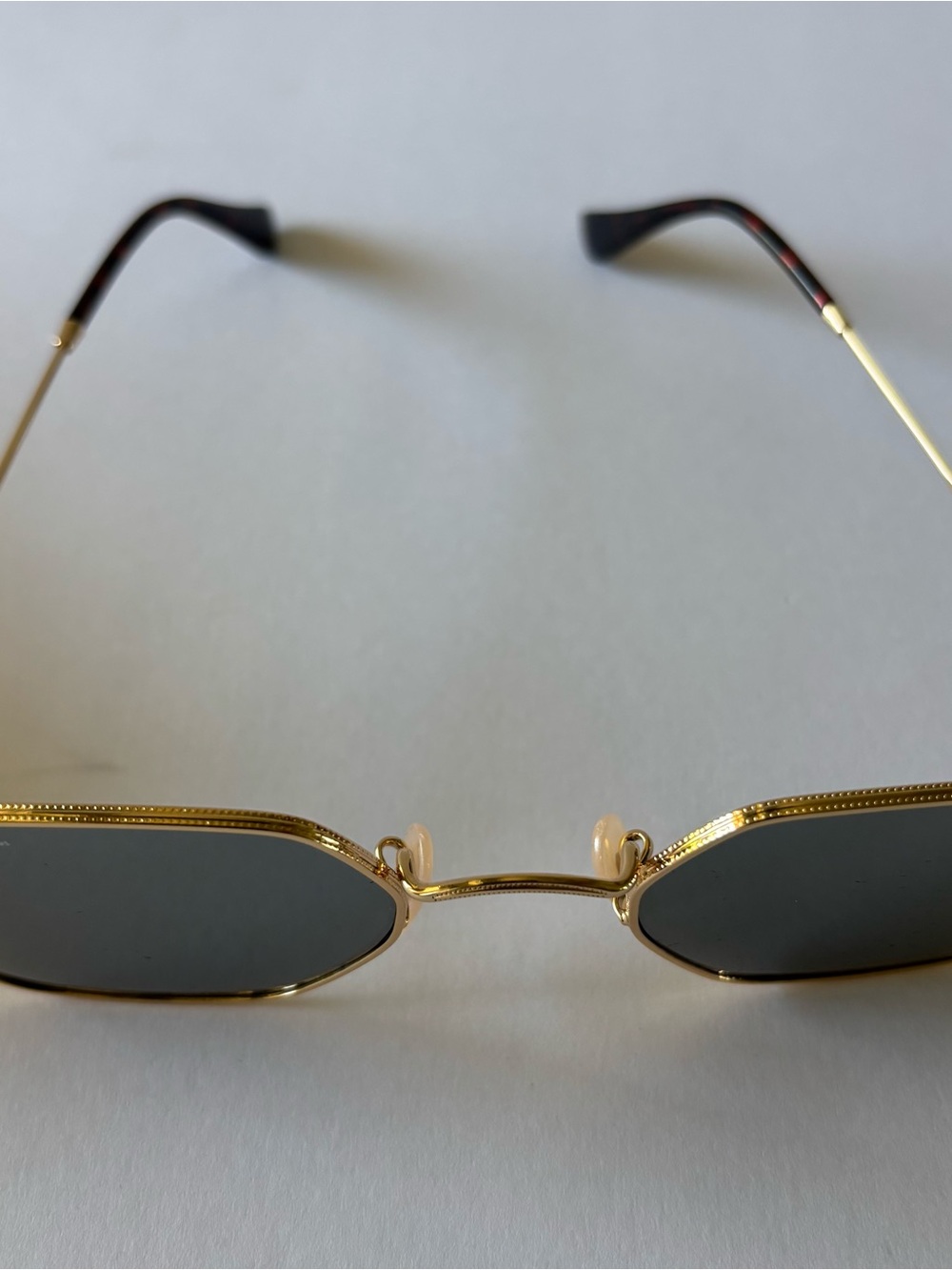 Ray-Ban Flash Octagon Classic Sunglasses Mirrored Arista Gold Frame RB3556 NWOT - Picture 9 of 12